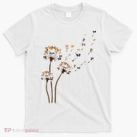 Papillon Dogs Flower Fly Dandelion Dog Mama Dog Lover T-Shirt thumb 0
