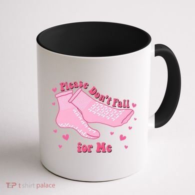 Please Dont Fall For Me Funny Nurse Valentine Coffee Mug back