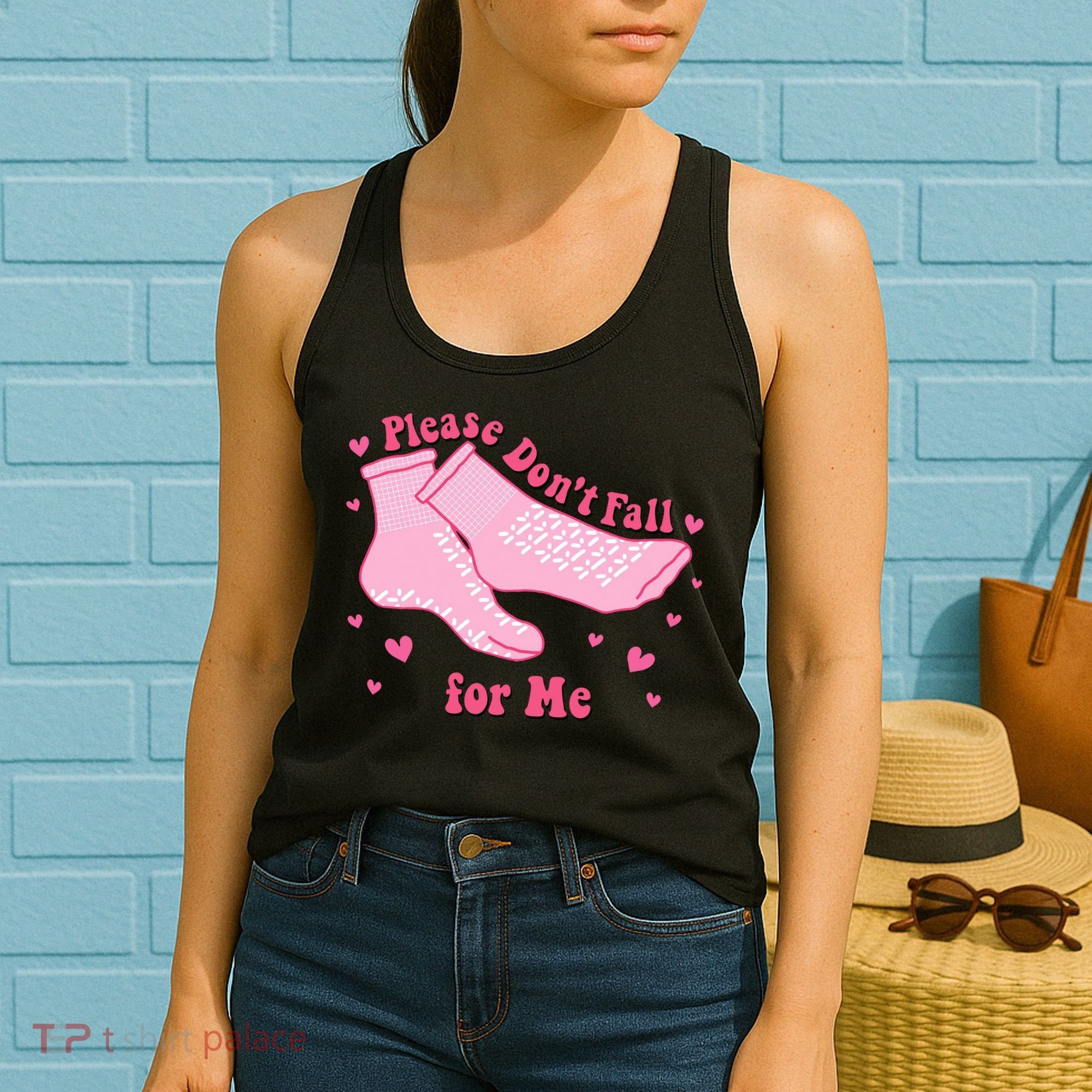 Please Dont Fall For Me Funny Nurse Valentine Women's Tank Top