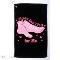 Please Dont Fall For Me Funny Nurse Valentine Golf Towel thumb 0