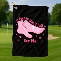 Please Dont Fall For Me Funny Nurse Valentine Golf Towel thumb 1