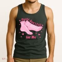 Please Dont Fall For Me Funny Nurse Valentine Tank Top thumb 3