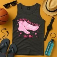 Please Dont Fall For Me Funny Nurse Valentine Tank Top thumb 4