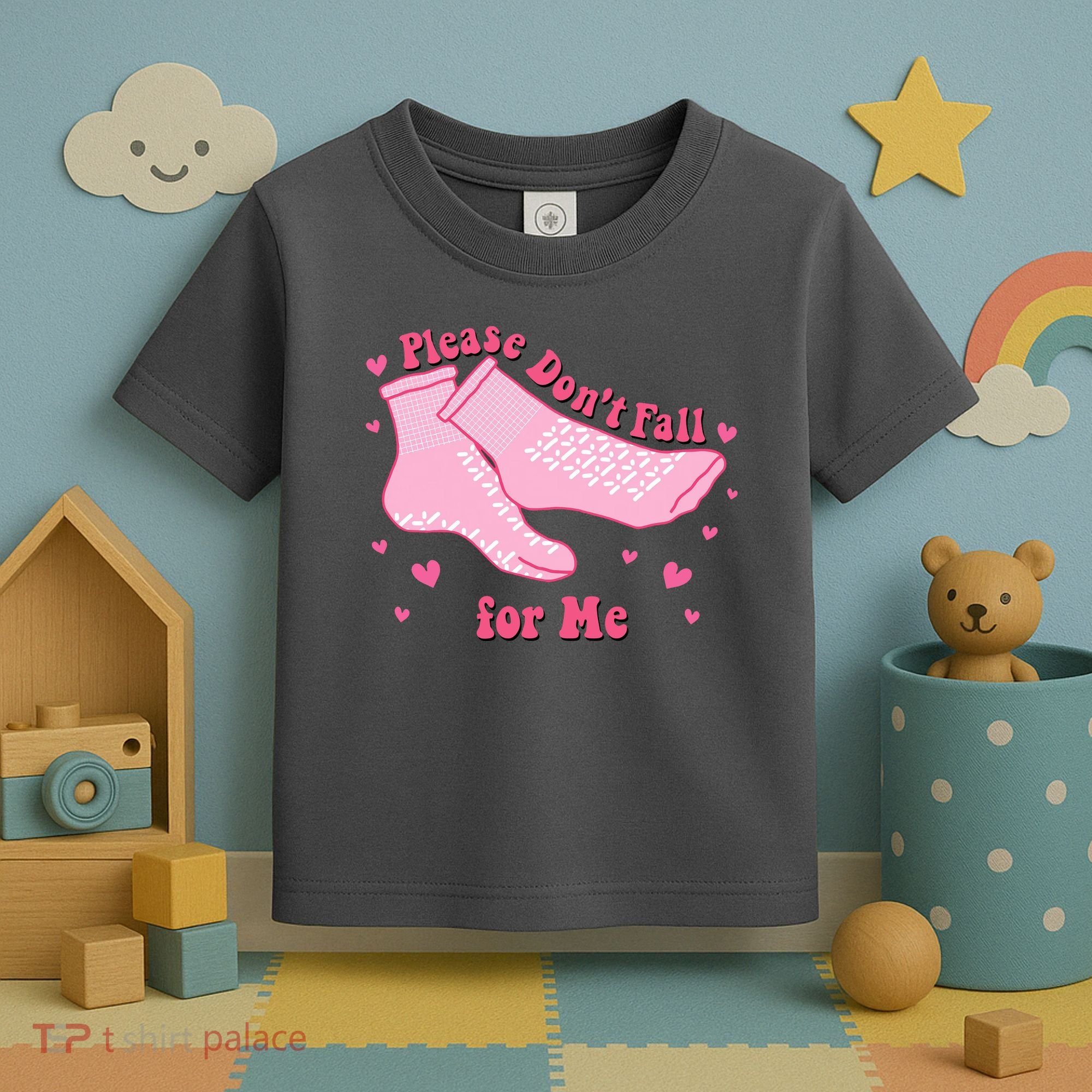 Please Dont Fall For Me Funny Nurse Valentine Toddler T-Shirt
