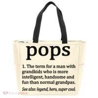 Pops Definition Funny Pops Grandpa Tote Bag thumb 0