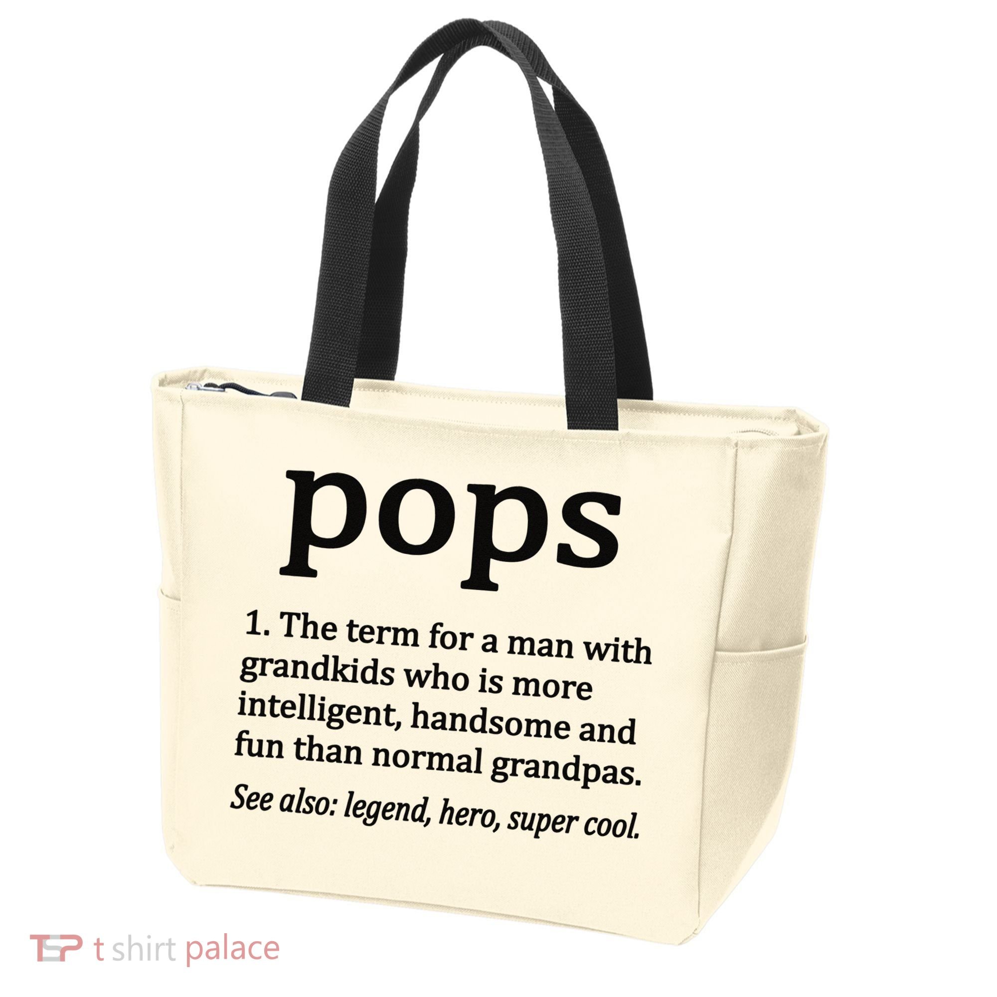 Pops Definition Funny Pops Grandpa Tote Bag