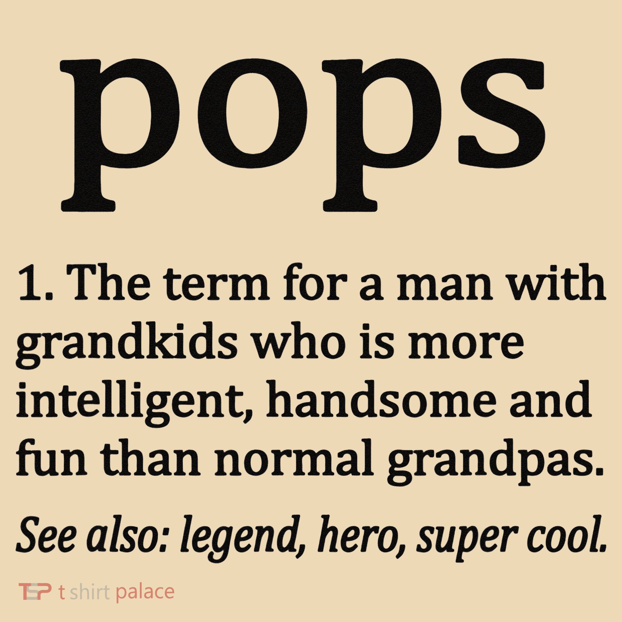 Pops Definition Funny Pops Grandpa Tote Bag