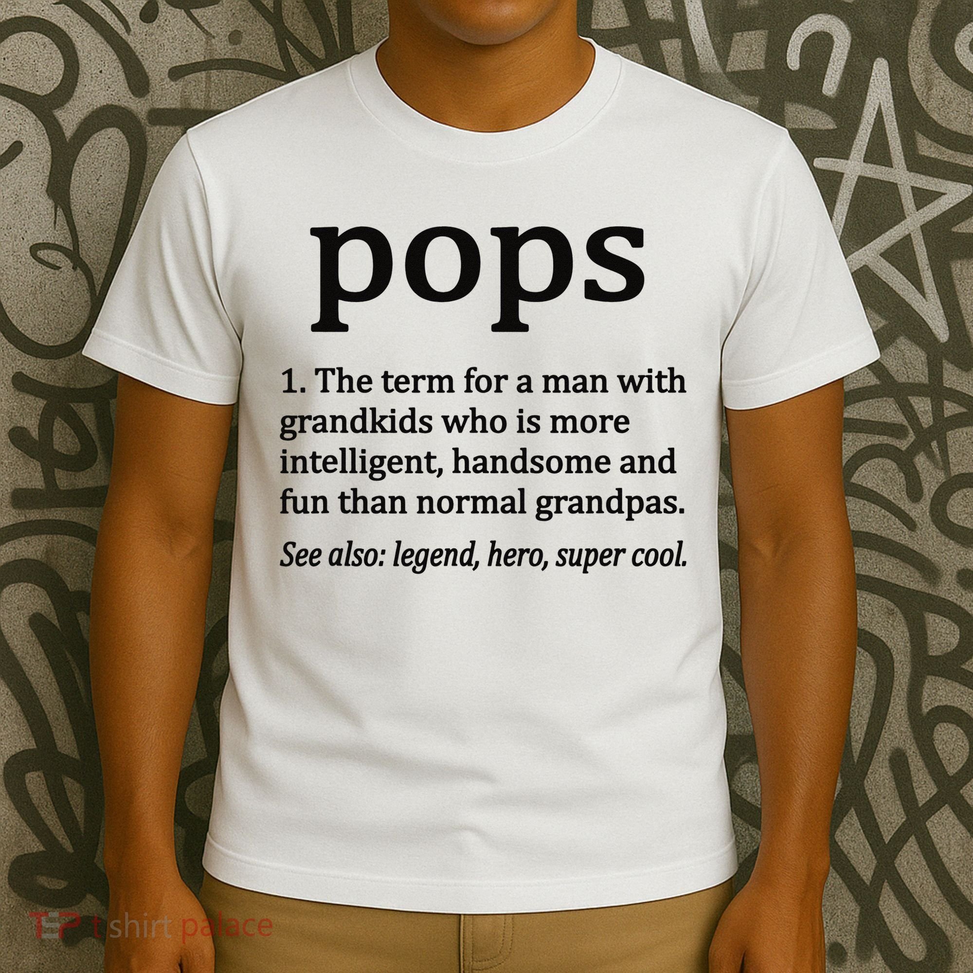 Pops Definition Funny Pops Grandpa T-Shirt