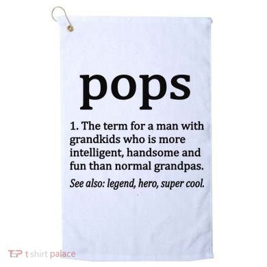 Pops Definition Funny Pops Grandpa Golf Towel