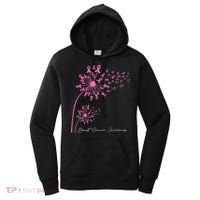 Pink Dandelion Faith Hope Love Breast Cancer Awareness Women's Hoodie thumb 0