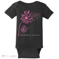 Pink Dandelion Faith Hope Love Breast Cancer Awareness Baby Bodysuit thumb 0