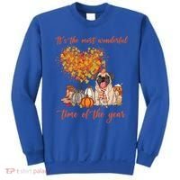 Pug Dog Fall Thanksgiving Most Wonderful Time Of The Year Gift Sweatshirt thumb 0