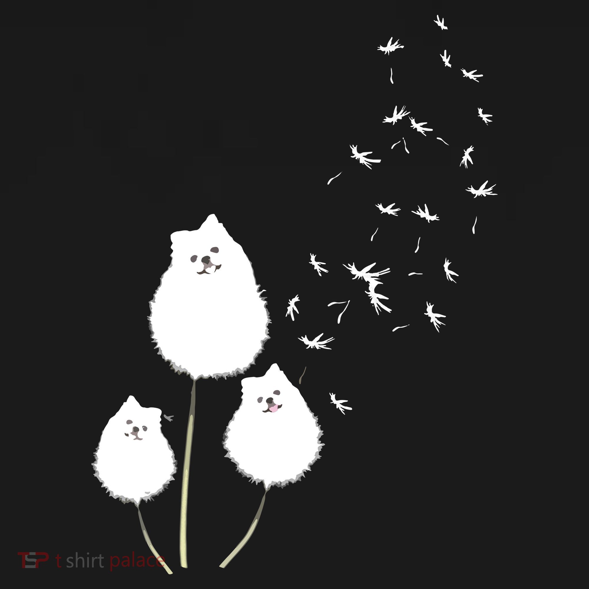 Pomeranian Dandelion Flower Tee Pomeranian Costume Gifts Ornament