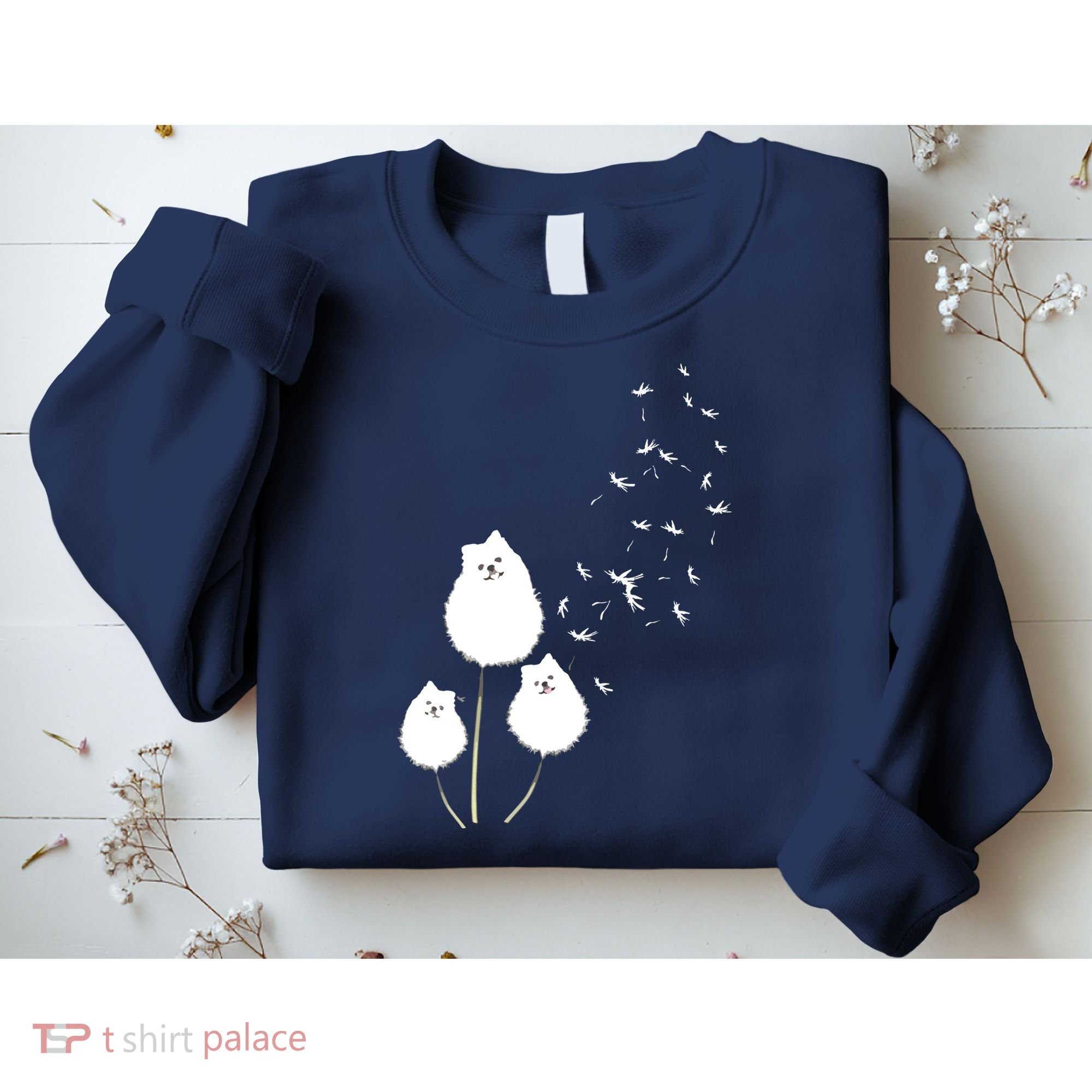 Pomeranian Dandelion Flower Tee Pomeranian Costume Gifts Sweatshirt