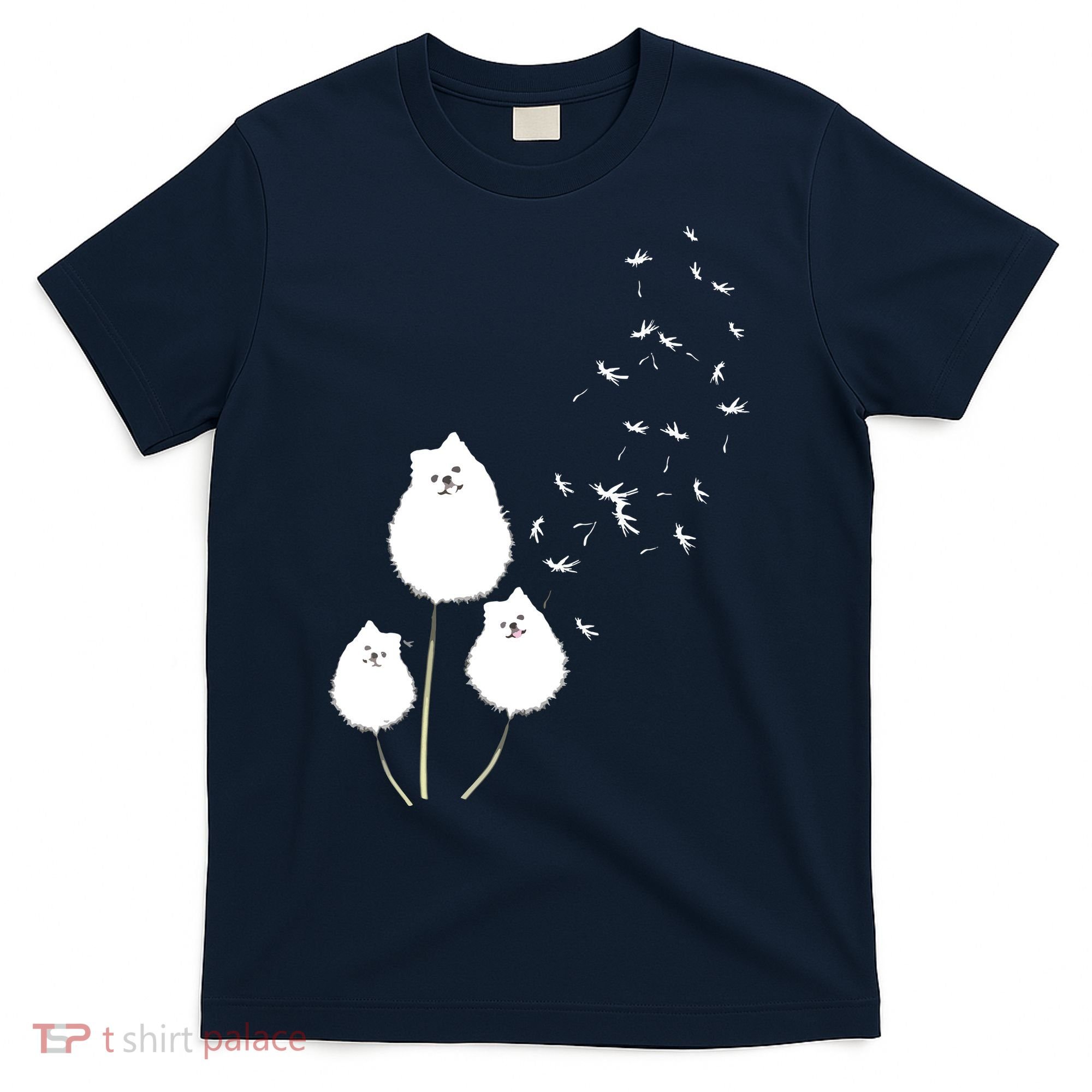 Pomeranian Dandelion Flower Tee Pomeranian Costume Gifts T-Shirt