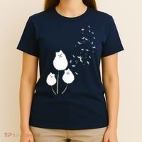 Pomeranian Dandelion Flower Tee Pomeranian Costume Gifts T-Shirt thumb 4