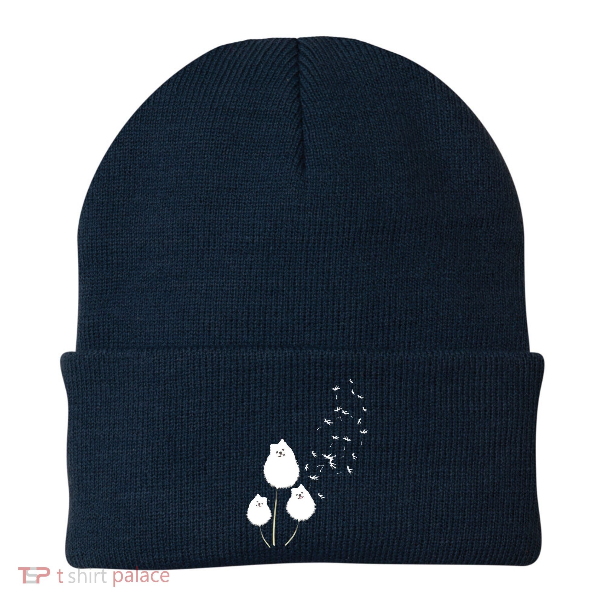 Pomeranian Dandelion Flower Tee Pomeranian Costume Gifts Beanie