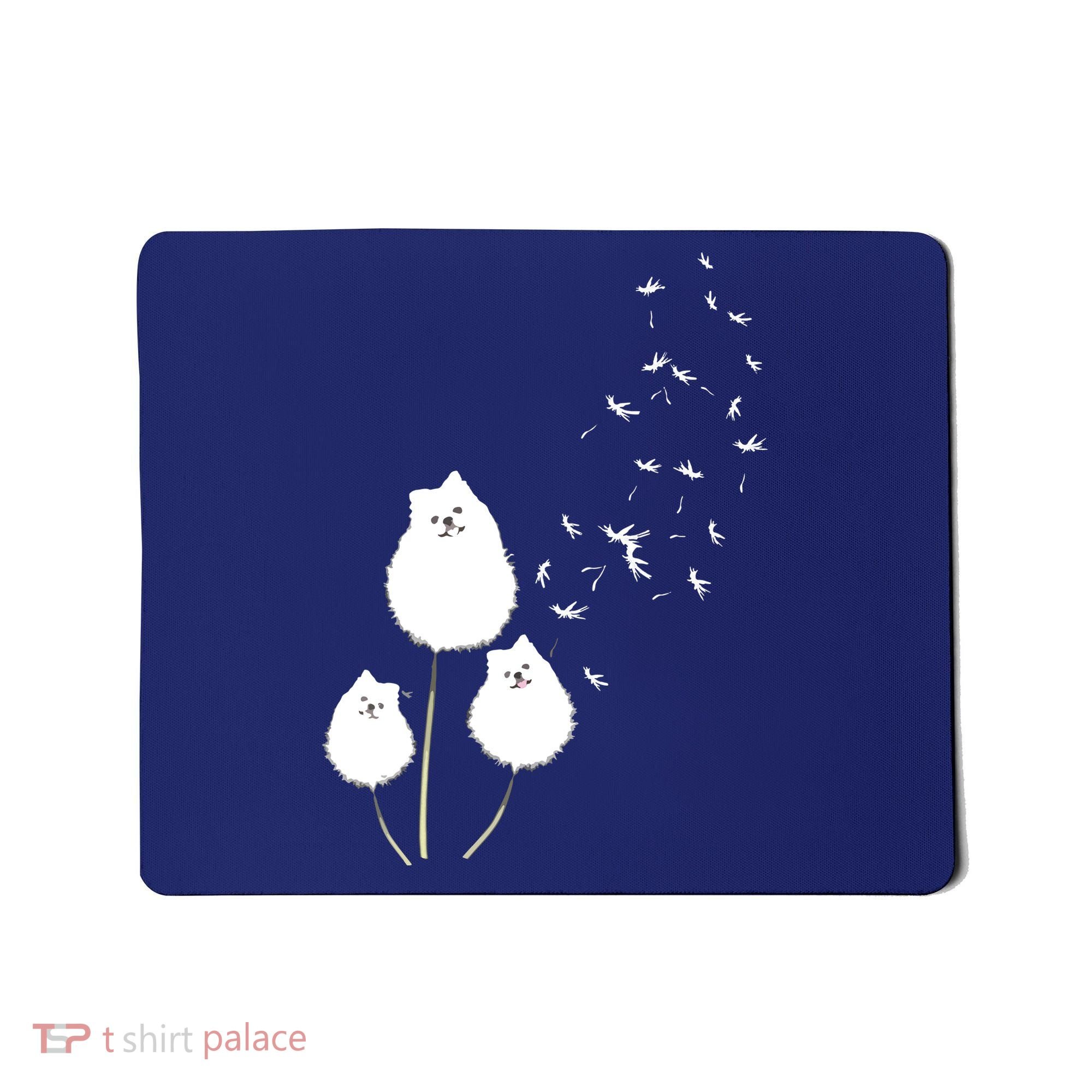 Pomeranian Dandelion Flower Tee Pomeranian Costume Gifts Mousepad