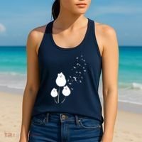 Pomeranian Dandelion Flower Tee Pomeranian Costume Gifts Women's Tank Top thumb 2