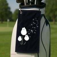 Pomeranian Dandelion Flower Tee Pomeranian Costume Gifts Golf Towel thumb 2