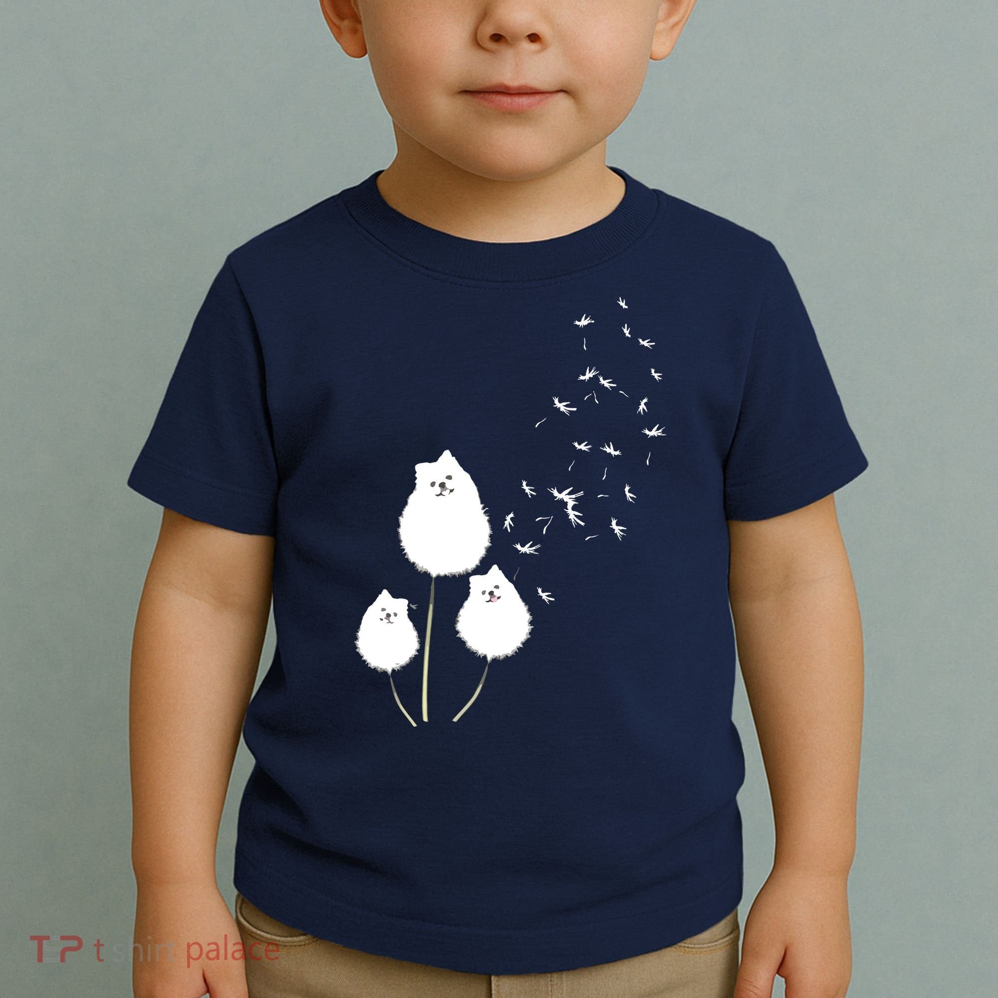 Pomeranian Dandelion Flower Tee Pomeranian Costume Gifts Toddler T-Shirt