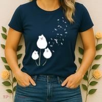Pomeranian Dandelion Flower Tee Pomeranian Costume Gifts Women's T-Shirt thumb 2