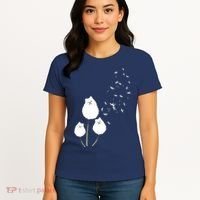 Pomeranian Dandelion Flower Tee Pomeranian Costume Gifts Women's T-Shirt thumb 4