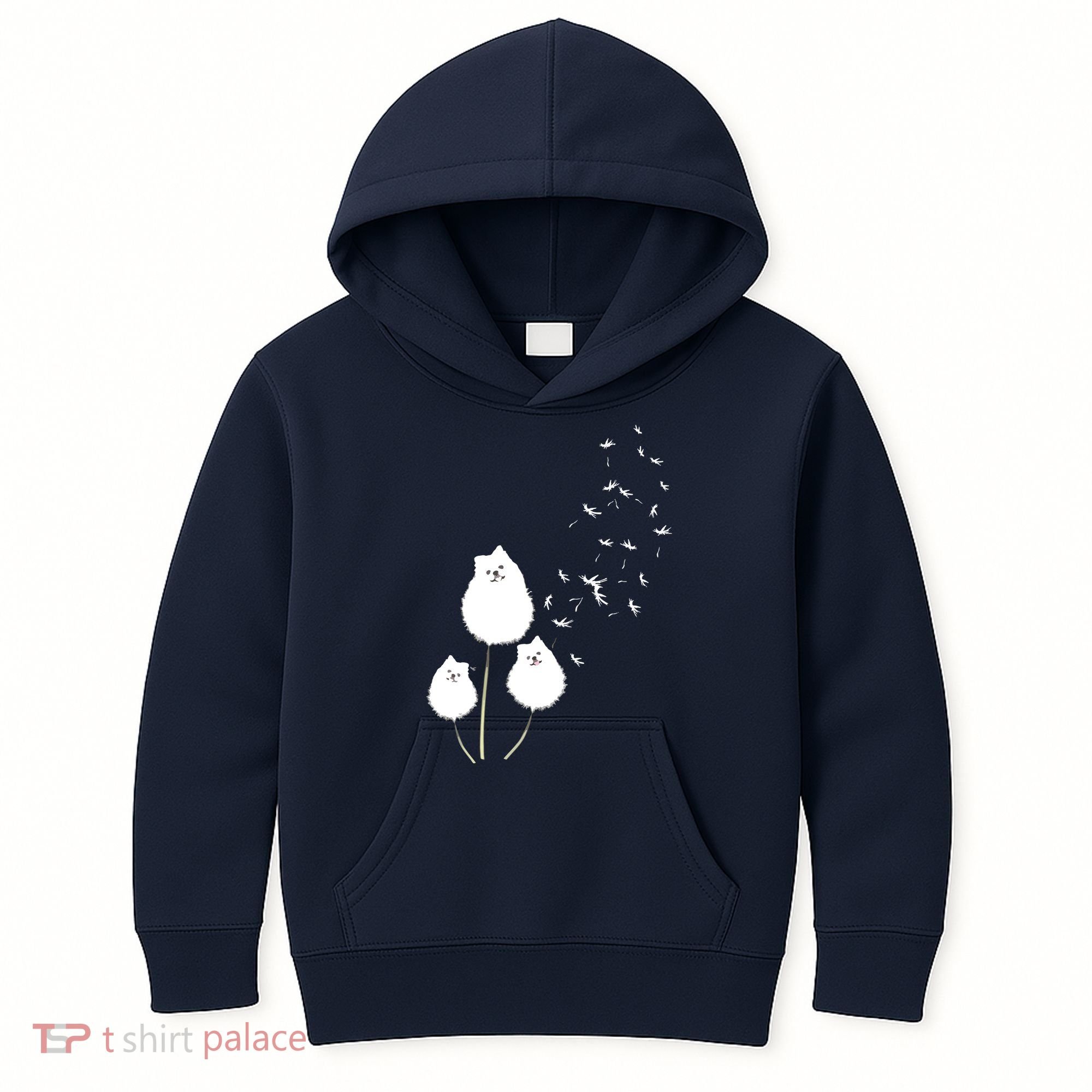 Pomeranian Dandelion Flower Tee Pomeranian Costume Gifts Kids Hoodie