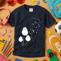 Pomeranian Dandelion Flower Tee Pomeranian Costume Gifts Kids T-Shirt thumb 3