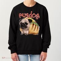 Pug Dog Funny Food Women's Sweatshirt thumb 0