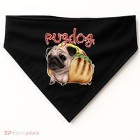 Pug Dog Funny Food USA-Made Doggie Bandana thumb 0