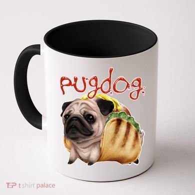 Pug Dog Funny Food Coffee Mug