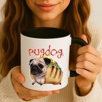 Pug Dog Funny Food Coffee Mug thumb 3