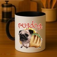 Pug Dog Funny Food Coffee Mug thumb 4