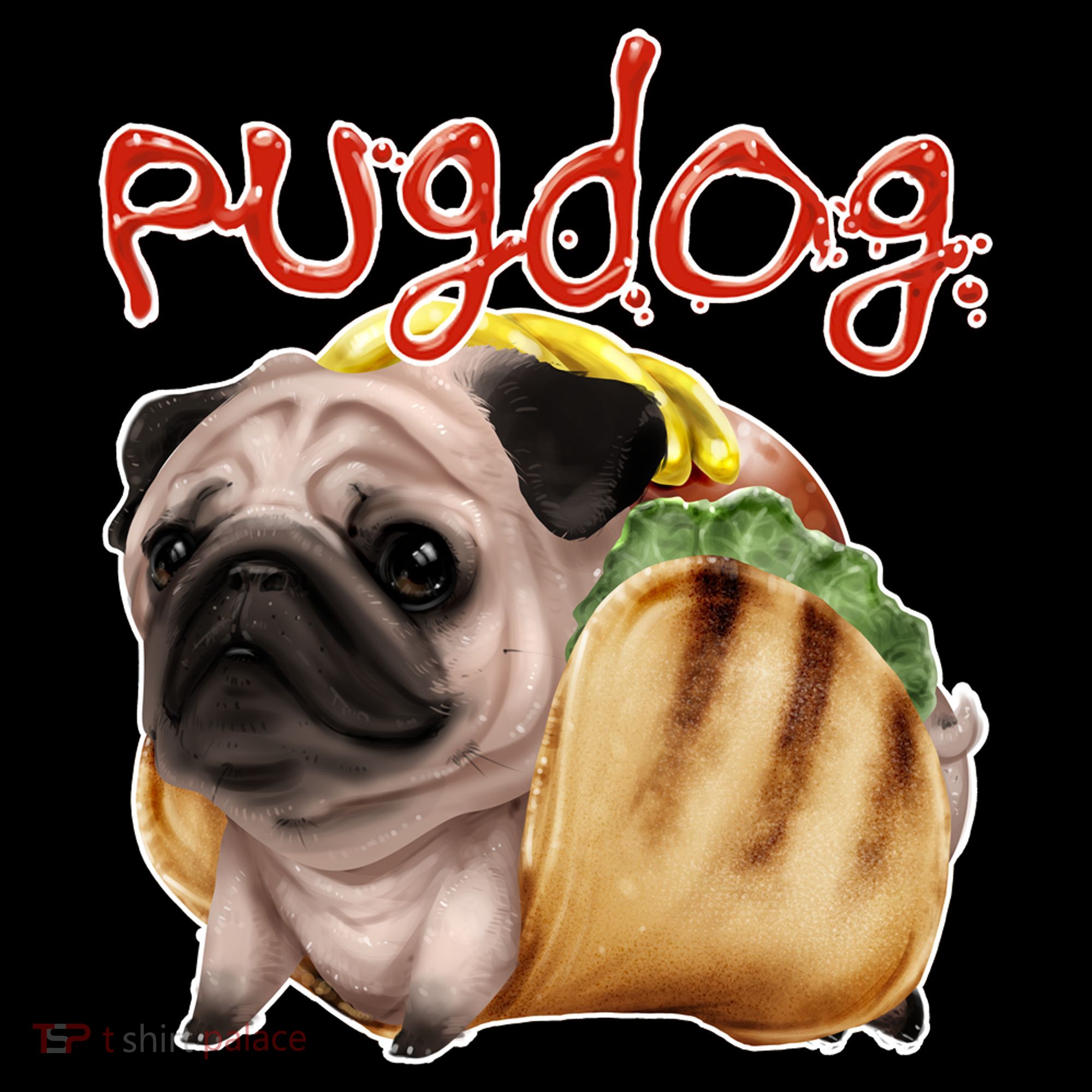 Pug Dog Funny Food Coffee Mug