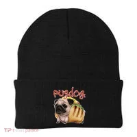 Pug Dog Funny Food Beanie thumb 0