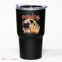 Pug Dog Funny Food Tumbler thumb 0