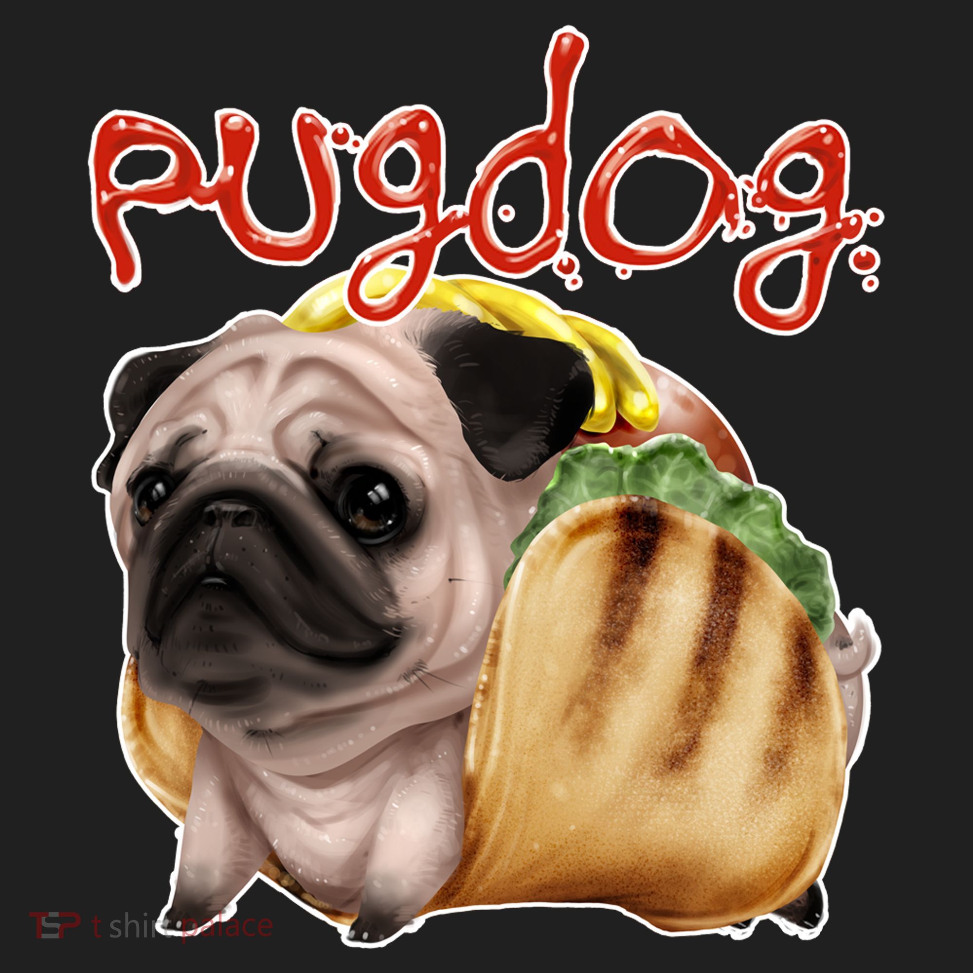 Pug Dog Funny Food Tumbler
