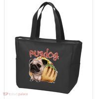 Pug Dog Funny Food Tote Bag thumb 3