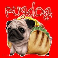 Pug Dog Funny Food Santa Hat thumb 1