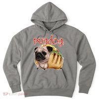 Pug Dog Funny Food Hoodie thumb 0