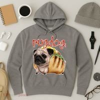 Pug Dog Funny Food Hoodie thumb 3