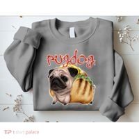 Pug Dog Funny Food Sweatshirt thumb 2