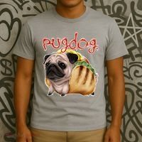Pug Dog Funny Food T-Shirt thumb 3