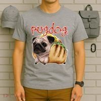 Pug Dog Funny Food T-Shirt thumb 6
