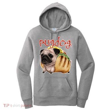 Pug Dog Funny Food Women's Hoodie