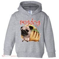Pug Dog Funny Food Toddler Hoodie thumb 0