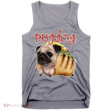 Pug Dog Funny Food Tank Top