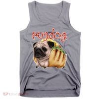 Pug Dog Funny Food Tank Top thumb 0