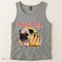Pug Dog Funny Food Tank Top thumb 2